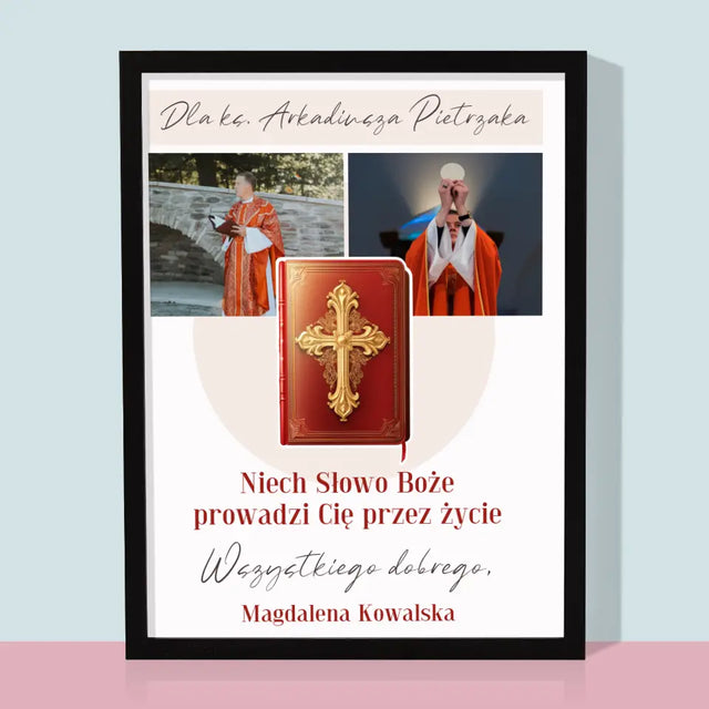Fotokolaż: Słowo Boże - Wydruk Obramowany
