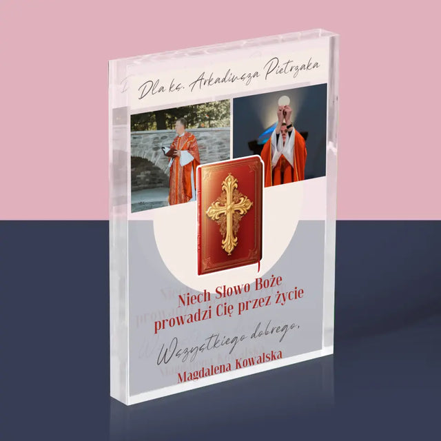 Fotokolaż: Słowo Boże - Blok Akrylowy z Nadrukiem