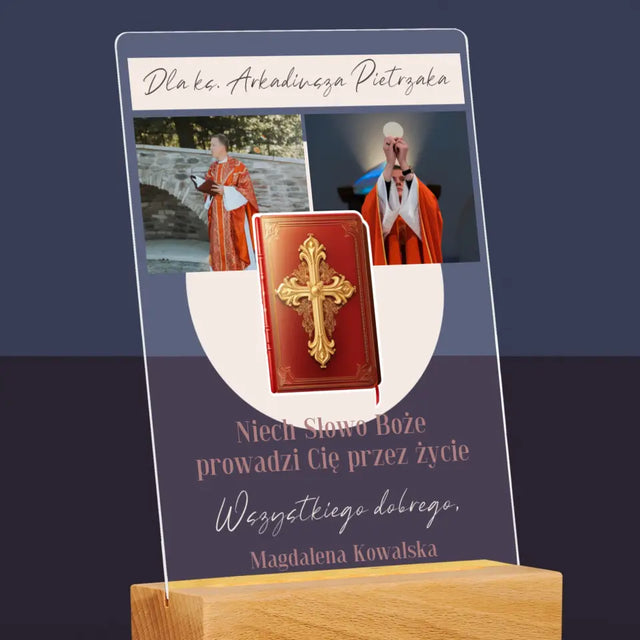 Fotokolaż: Słowo Boże - Wydruk Na Szkle Akrylowym