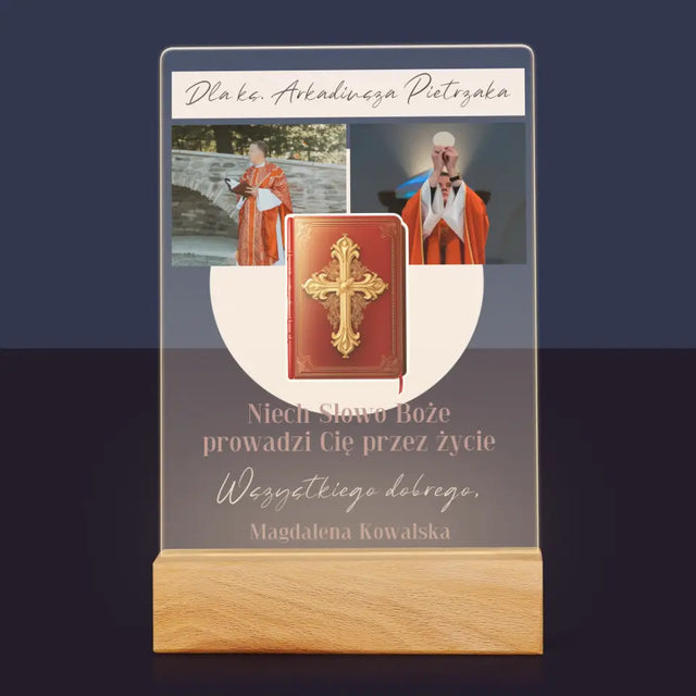 Fotokolaż: Słowo Boże - Wydruk Na Szkle Akrylowym