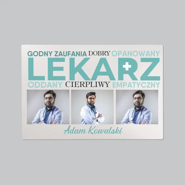 Fotokolaż: Lekarz Cechy - Podkładka Na Biurko