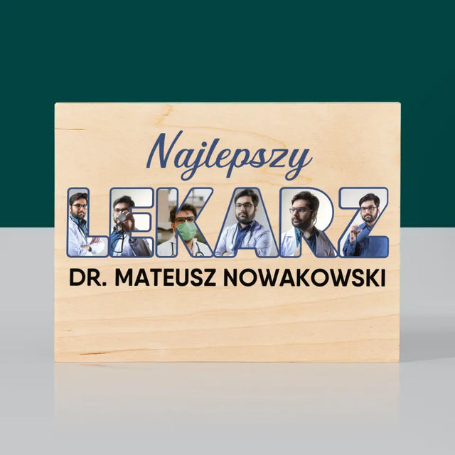 Słowo Ze Zdjęć: Najlepszy Lekarz - Wydruk Na Drewnie