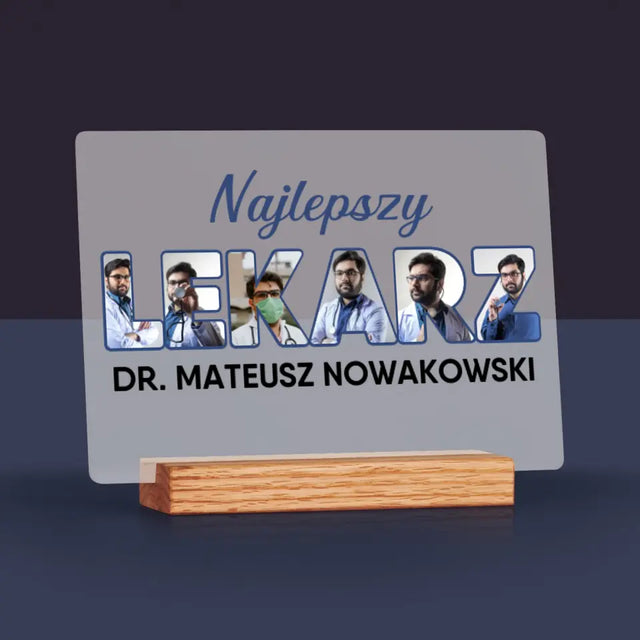 Słowo Ze Zdjęć: Najlepszy Lekarz - Wydruk Na Szkle Akrylowym