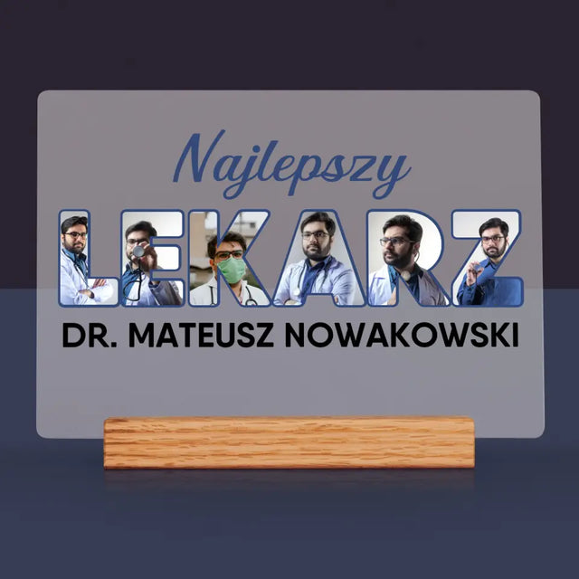Słowo Ze Zdjęć: Najlepszy Lekarz - Wydruk Na Szkle Akrylowym