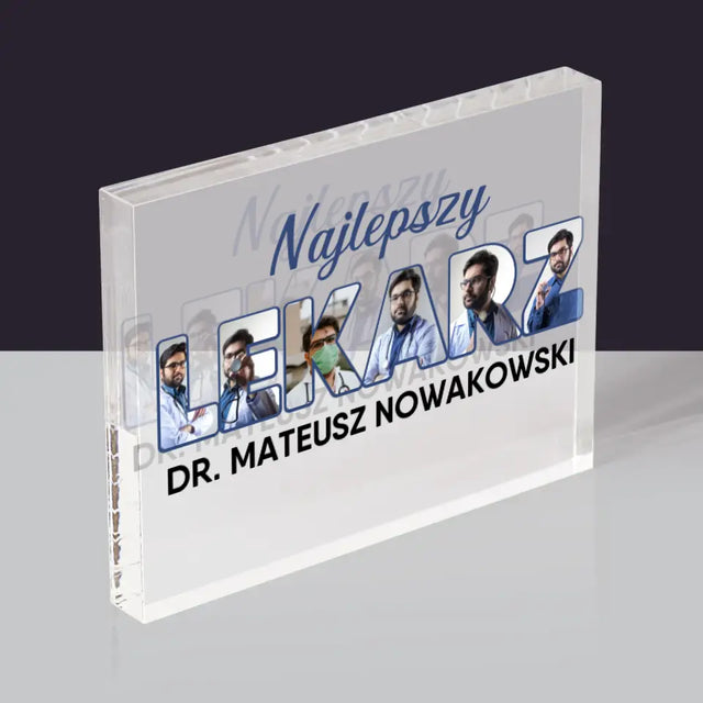 Słowo Ze Zdjęć: Najlepszy Lekarz - Blok Akrylowy