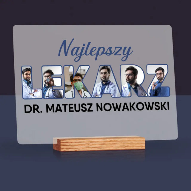 Słowo Ze Zdjęć: Najlepszy Lekarz - Wydruk Na Szkle Akrylowym