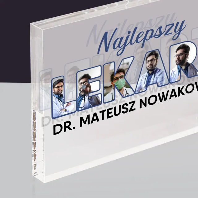 Słowo Ze Zdjęć: Najlepszy Lekarz - Blok Akrylowy