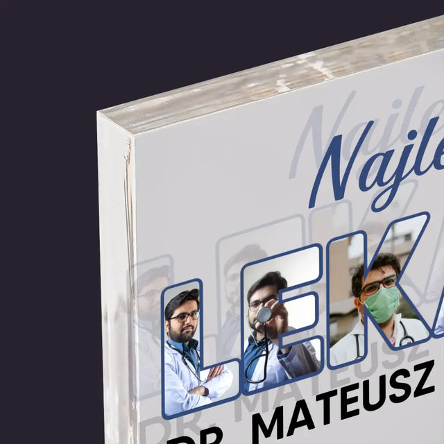 Słowo Ze Zdjęć: Najlepszy Lekarz - Blok Akrylowy