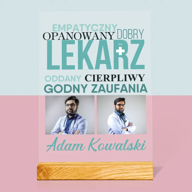 Fotokolaż: Lekarz Cechy - Wydruk Na Szkle Akrylowym
