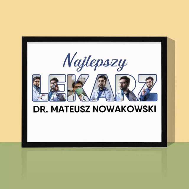Słowo Ze Zdjęć: Najlepszy Lekarz - Wydruk Obramowany 30x40