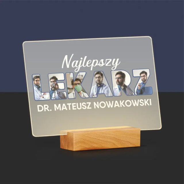 Słowo Ze Zdjęć: Najlepszy Lekarz - Wydruk Na Szkle Akrylowym