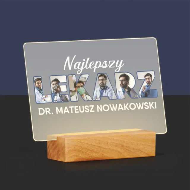Słowo Ze Zdjęć: Najlepszy Lekarz - Wydruk Na Szkle Akrylowym