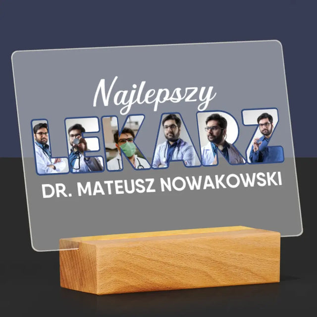 Słowo Ze Zdjęć: Najlepszy Lekarz - Wydruk Na Szkle Akrylowym