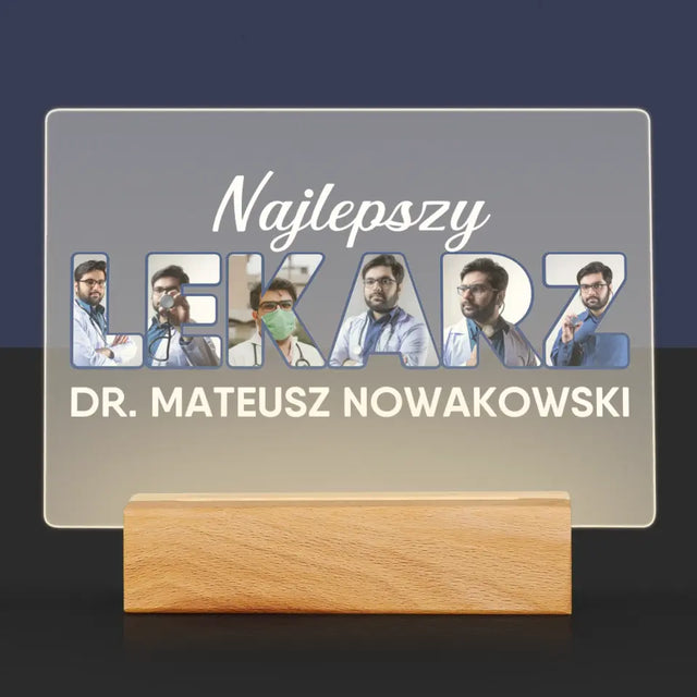 Słowo Ze Zdjęć: Najlepszy Lekarz - Wydruk Na Szkle Akrylowym