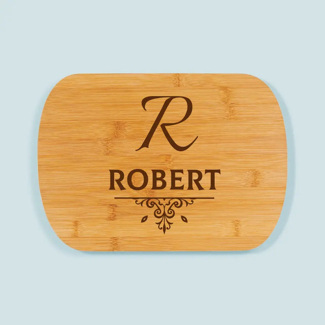 Monogram: Inicjał Elegant - Deska Kuchenna z Grawerem