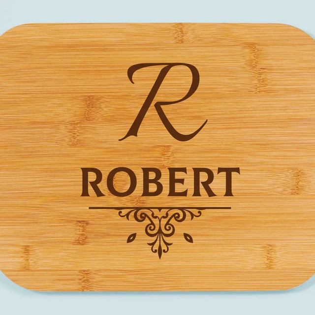 Monogram: Inicjał Elegant - Deska Kuchenna z Grawerem