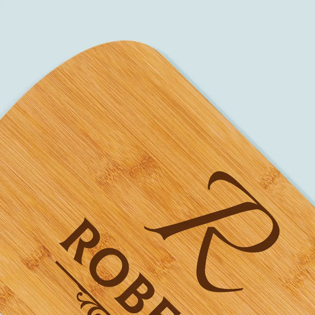 Monogram: Inicjał Elegant - Deska Kuchenna z Grawerem