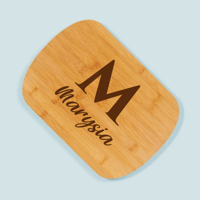 Monogram: Inicjał Imię - Deska Kuchenna z Grawerem