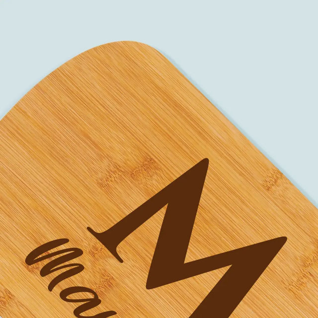 Monogram: Inicjał Imię - Deska Kuchenna z Grawerem