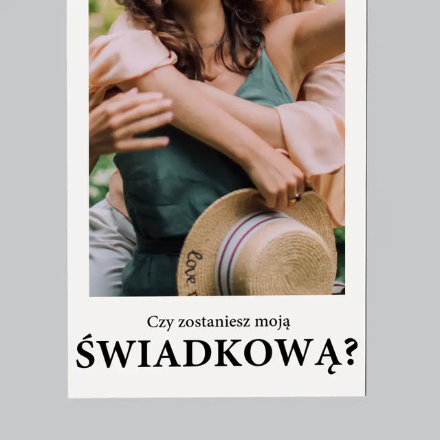 Zdjęcie i Podpis: Our Wedding Świadkowa - Magnes Na Lodówkę