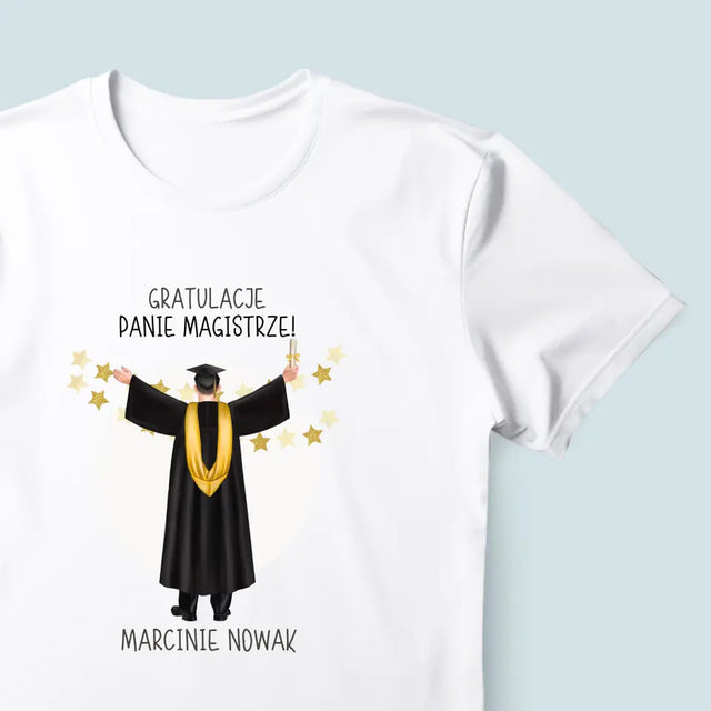 Kreator Postaci: Jesteś Magistrem - Koszulka Męska z Nadrukiem