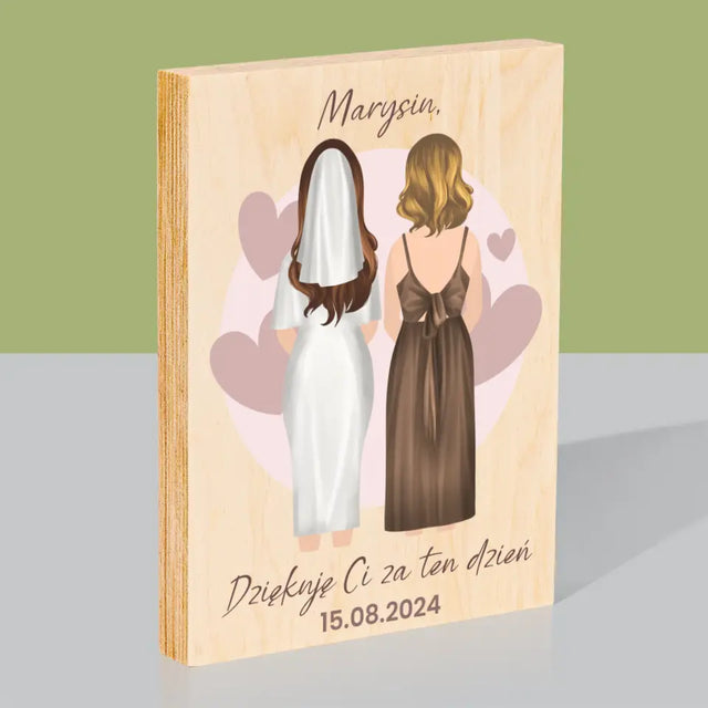 Kreator Postaci: Świadkowa - Wydruk Na Drewnie