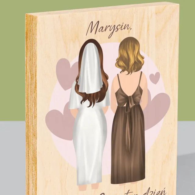 Kreator Postaci: Świadkowa - Wydruk Na Drewnie