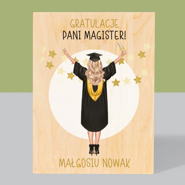 Kreator Postaci: Jesteś Magistrem - Wydruk Na Drewnie