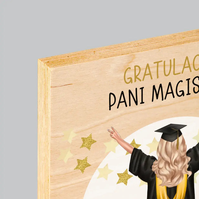 Kreator Postaci: Jesteś Magistrem - Wydruk Na Drewnie