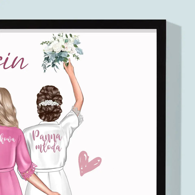 Kreator Postaci: Czy Zostaniesz Moją Świadkową - Wydruk Obramowany