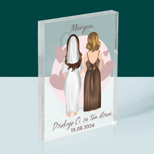 Kreator Postaci: Świadkowa - Blok Akrylowy z Nadrukiem