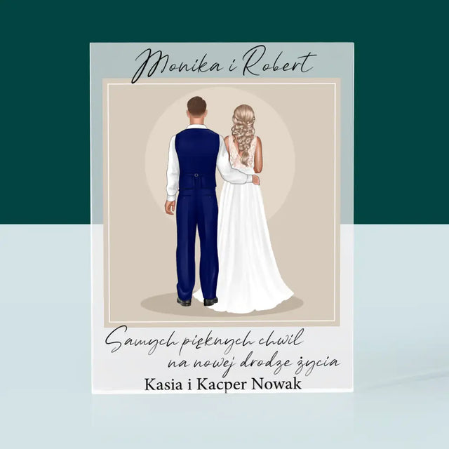 Kreator Postaci: Para Młoda - Blok Akrylowy z Nadrukiem