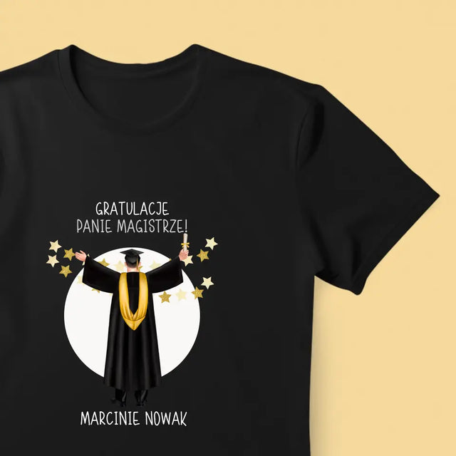 Kreator Postaci: Jesteś Magistrem - Koszulka Męska z Nadrukiem