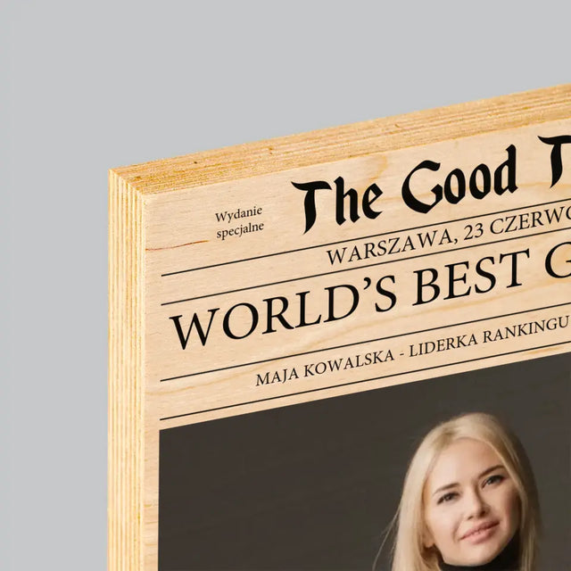 Okładka Magazynu: World’S Best Girl Boss - Wydruk Na Drewnie