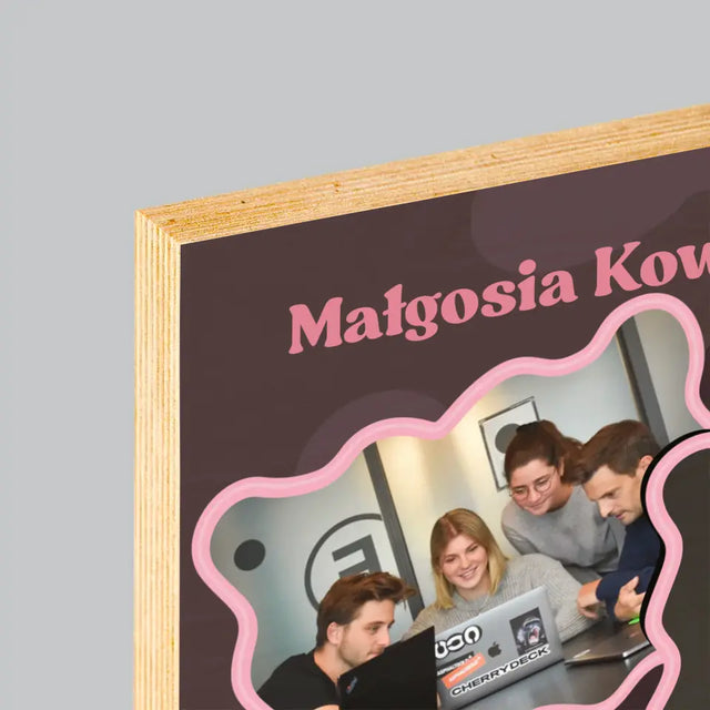Fotokolaż: Najlepsza Szefowa - Wydruk Na Drewnie