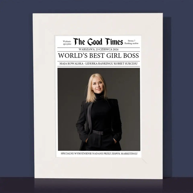Okładka Magazynu: World’S Best Girl Boss - Ramka Na Zdjęcie
