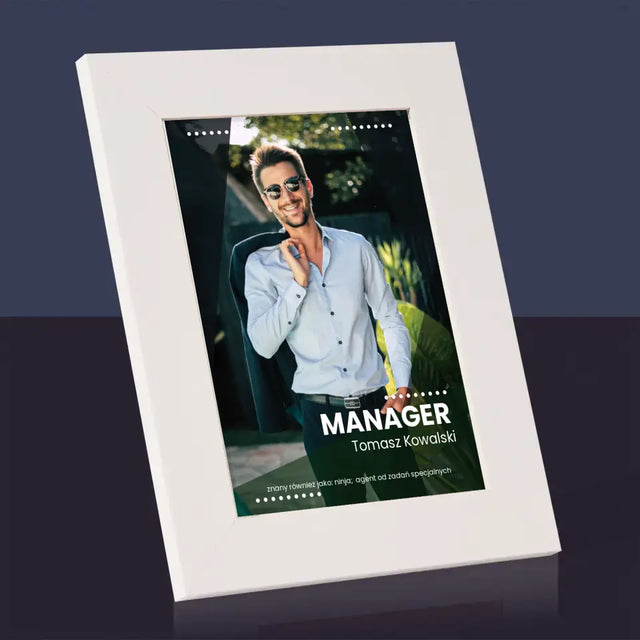 Zdjęcie i Podpis: Manager - Ramka Na Zdjęcie