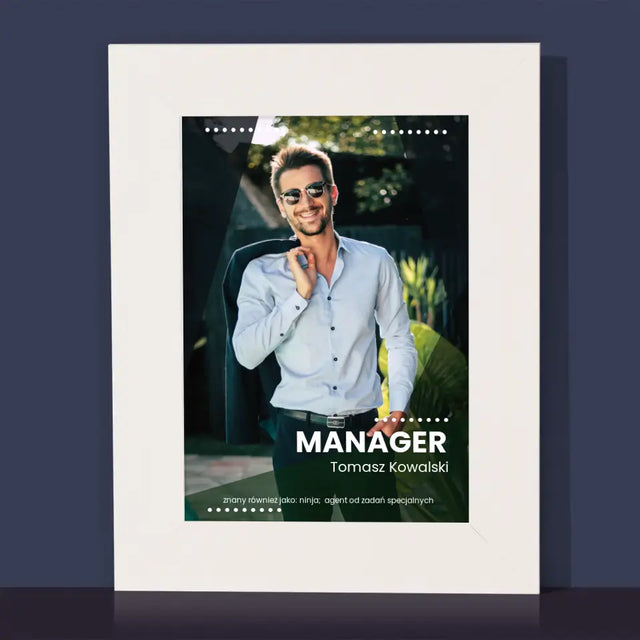 Zdjęcie i Podpis: Manager - Ramka Na Zdjęcie