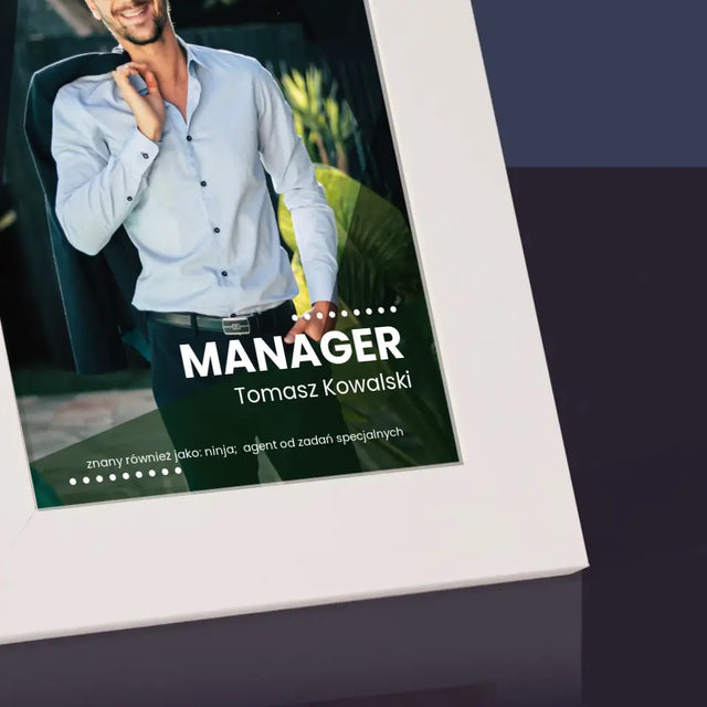 Zdjęcie i Podpis: Manager - Ramka Na Zdjęcie