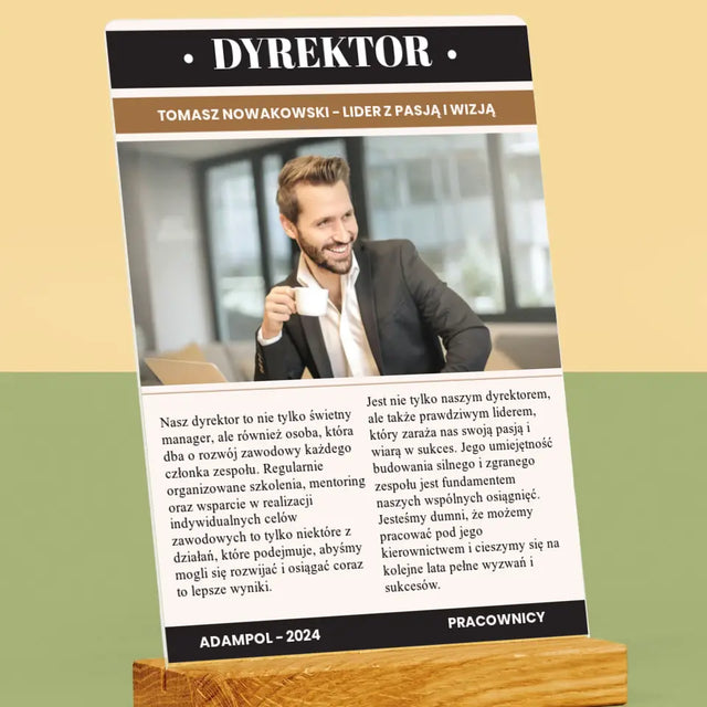 Okładka Magazynu: Dyrektor - Wydruk Na Szkle Akrylowym
