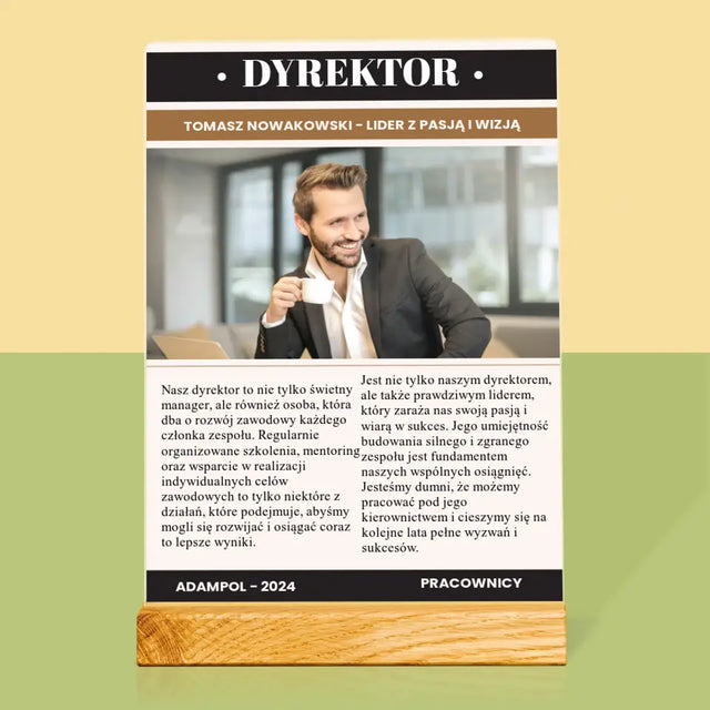 Okładka Magazynu: Dyrektor - Wydruk Na Szkle Akrylowym