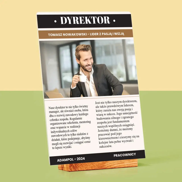 Okładka Magazynu: Dyrektor - Wydruk Na Szkle Akrylowym