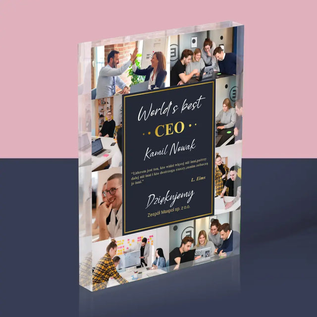 Fotokolaż: World’S Best Ceo - Blok Akrylowy
