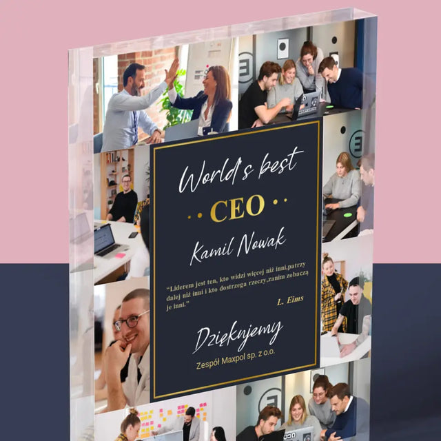 Fotokolaż: World’S Best Ceo - Blok Akrylowy