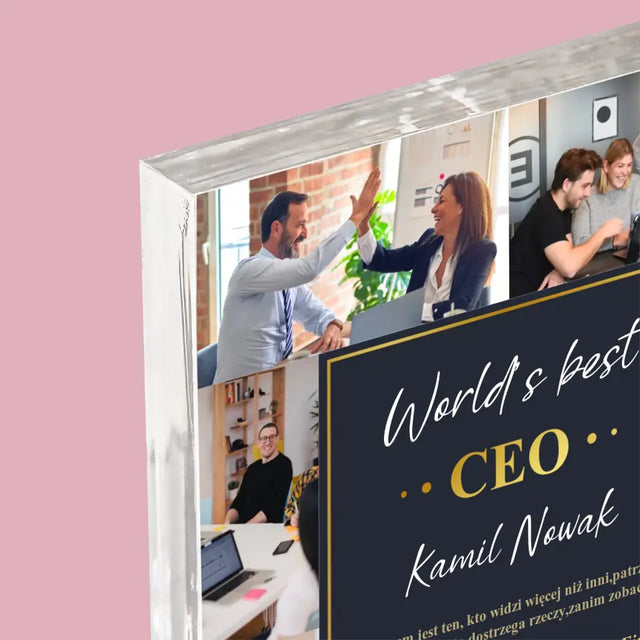 Fotokolaż: World’S Best Ceo - Blok Akrylowy