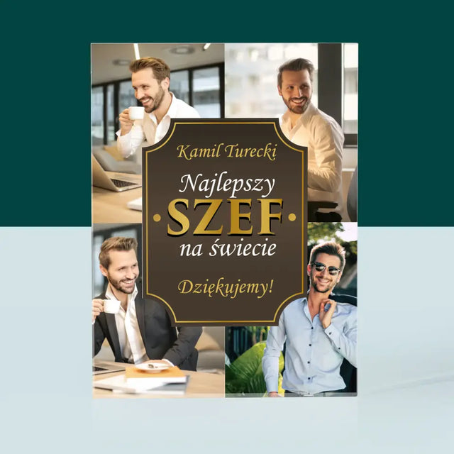 Fotokolaż: Najlepszy Szef Na Świecie - Blok Akrylowy