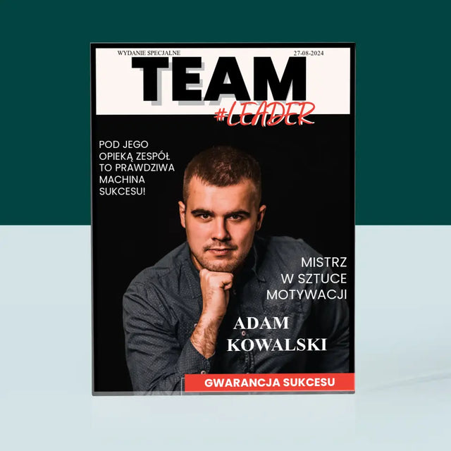 Okładka Magazynu: Team Leader - Blok Akrylowy