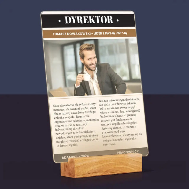 Okładka Magazynu: Dyrektor - Wydruk Na Szkle Akrylowym