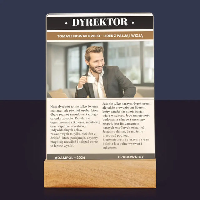 Okładka Magazynu: Dyrektor - Wydruk Na Szkle Akrylowym