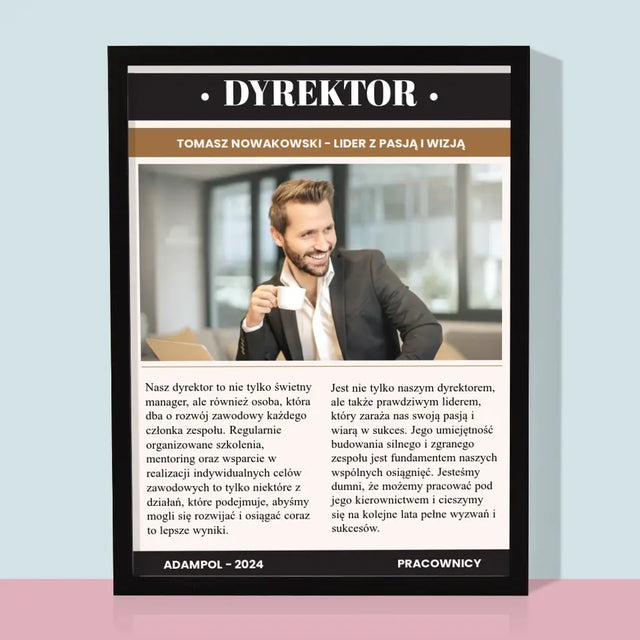 Okładka Magazynu: Dyrektor - Wydruk Obramowany